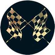 2" Round Black/Gold Decals