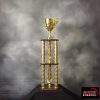 3 Post w/Cup Championship Trophies - Image 2