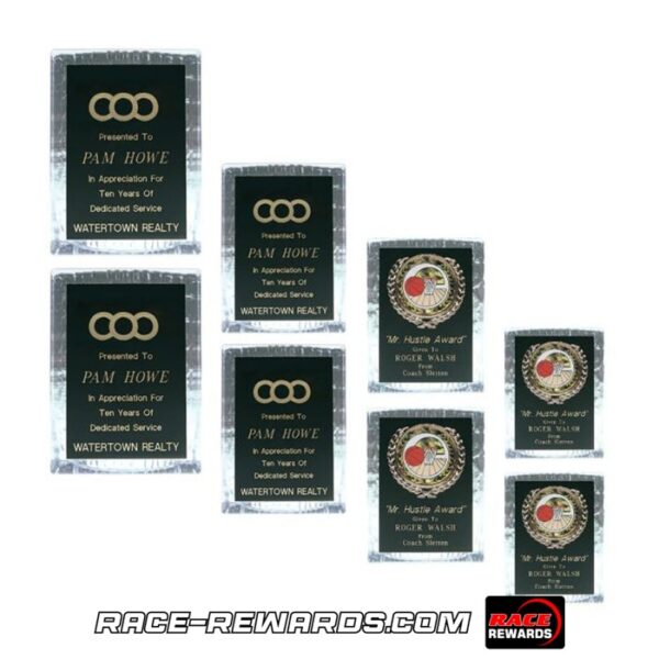 Clear Sculpted Ice Standing Plaque